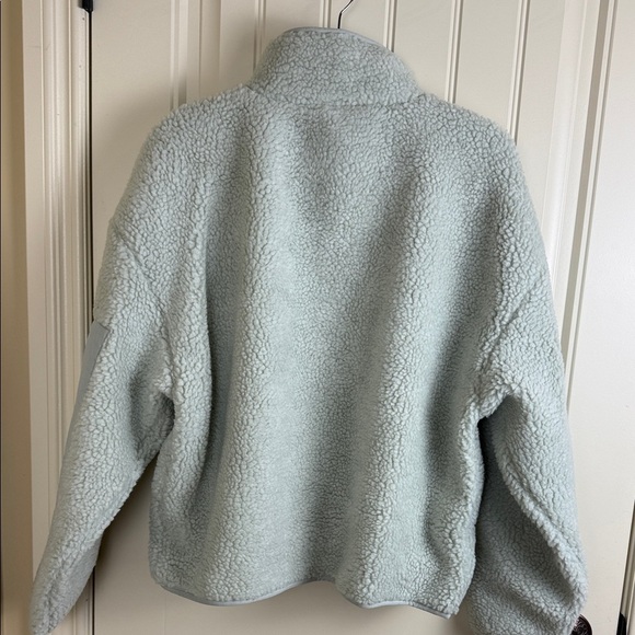 Fabletics Tahoe Teddy Jacket Tumbled Stone Green Sherpa Soft Cozy Women's Sz XL - Picture 10 of 16